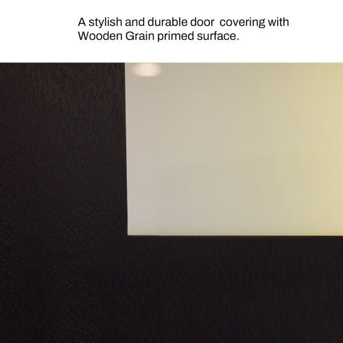 36 x 80 Fiberglass Entry Door Slab - Frosted Glass, Black Finish, Right Hand Inswing