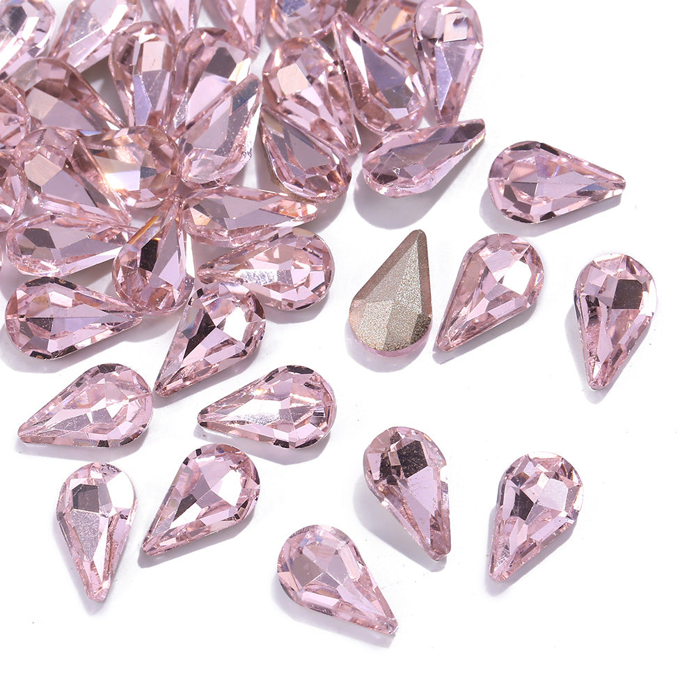 Water Drop Nail Art Diamonds – 100pc Transparent Stones