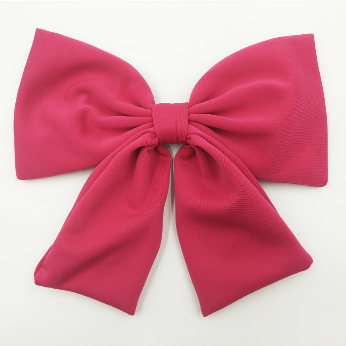 Helmet Decoration Bow with Braids for Motorcycle Helmets - Red & Wine Red