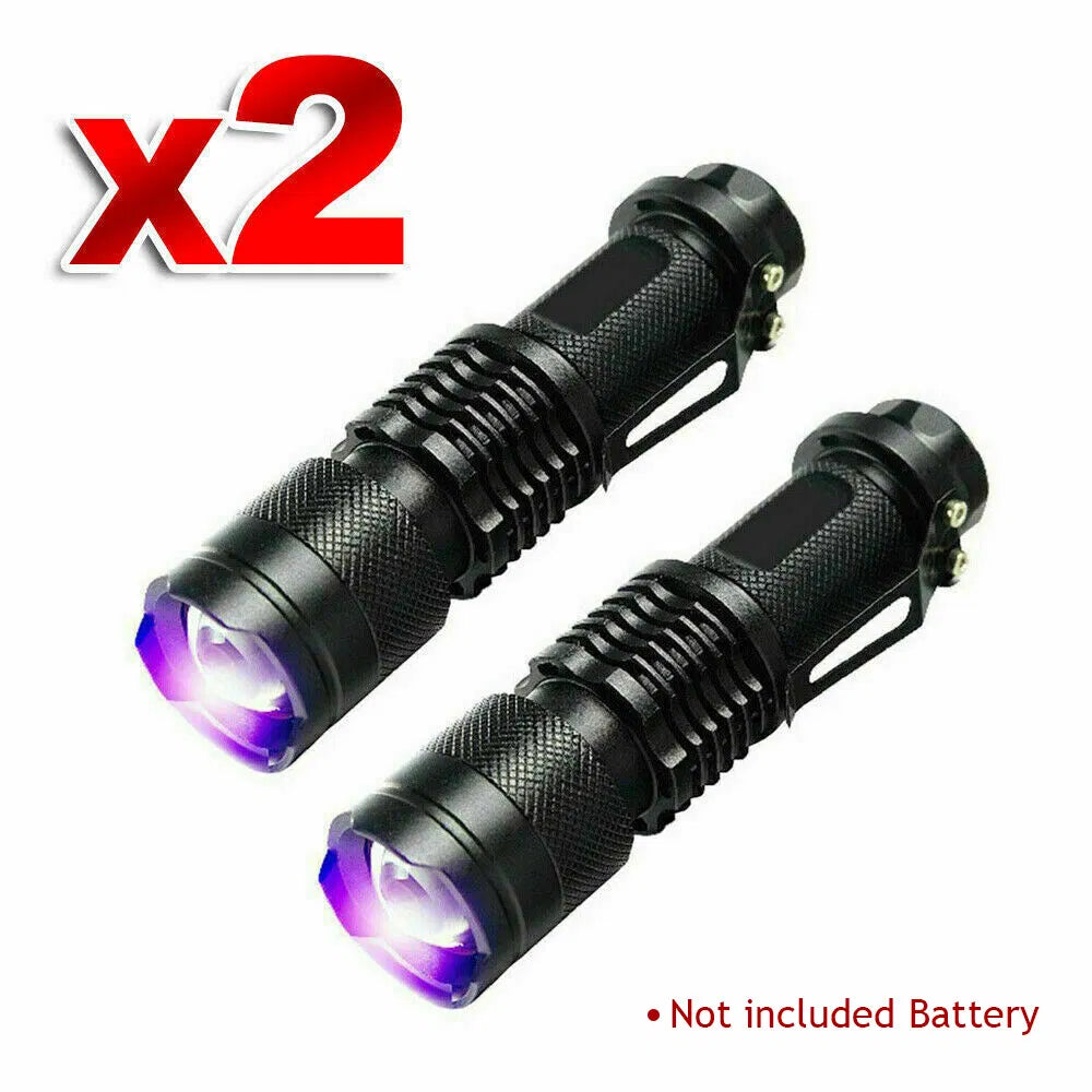 Mini Portable UV LED Flashlight - 3 Modes Blacklight Torch