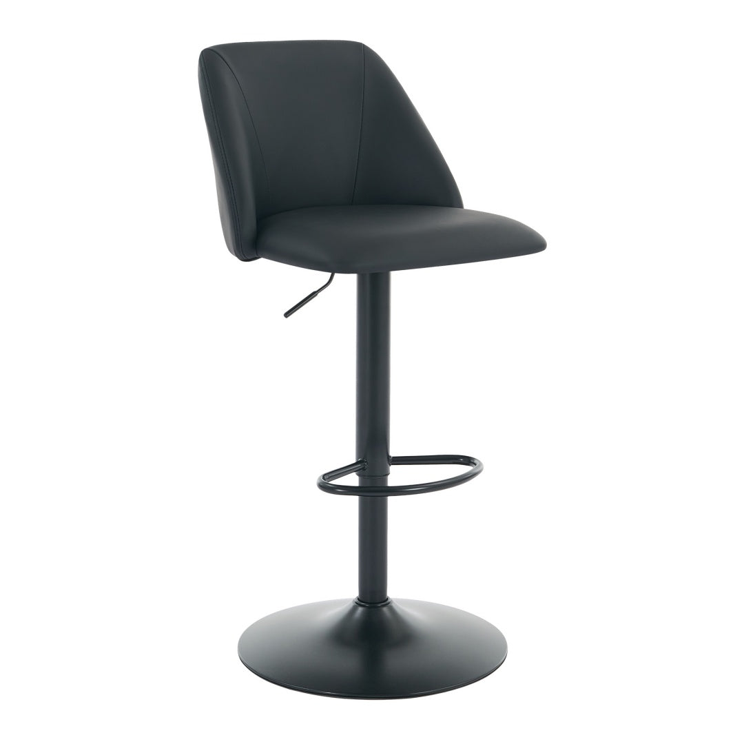 Adjustable Upholstered Swivel Bar Stools - Set of 1