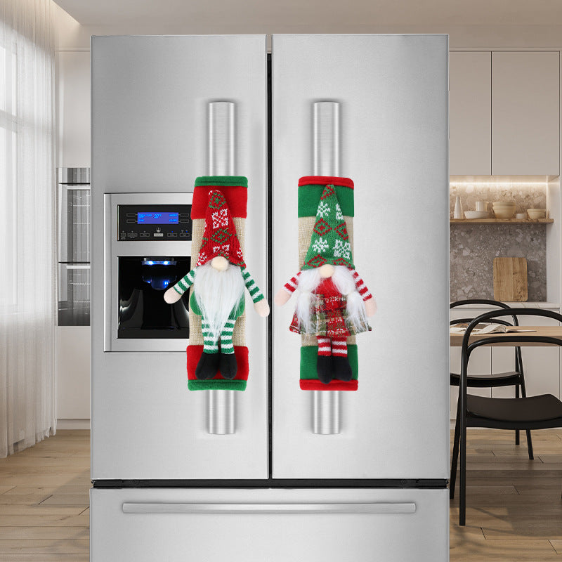 Christmas Refrigerator Door Handle Cover Set - 2 Pieces