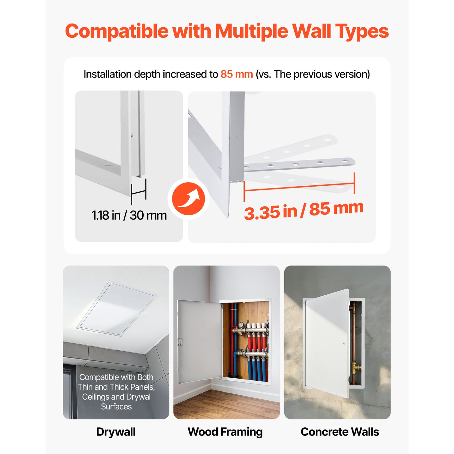 Galvanized Steel Access Panel for Drywall - 25.3 x 17.2 in Ceiling and Wall Door
