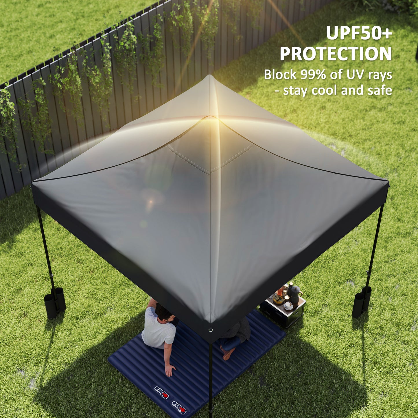 10x10 Canopy Replacement Top with 4 Sand Bags - Dark Gray