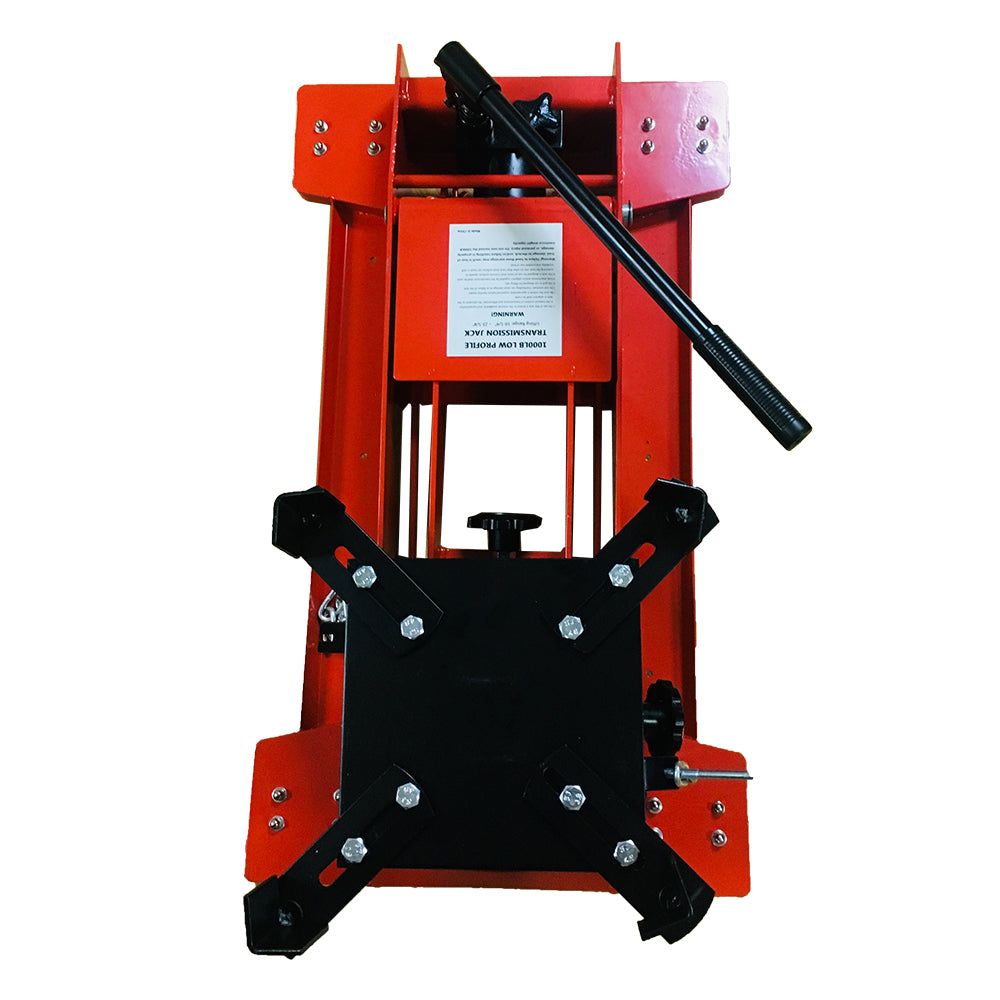 Hydraulic Transmission Jack 0.5 Ton Low Profile Steel Heavy Duty Tool - Red