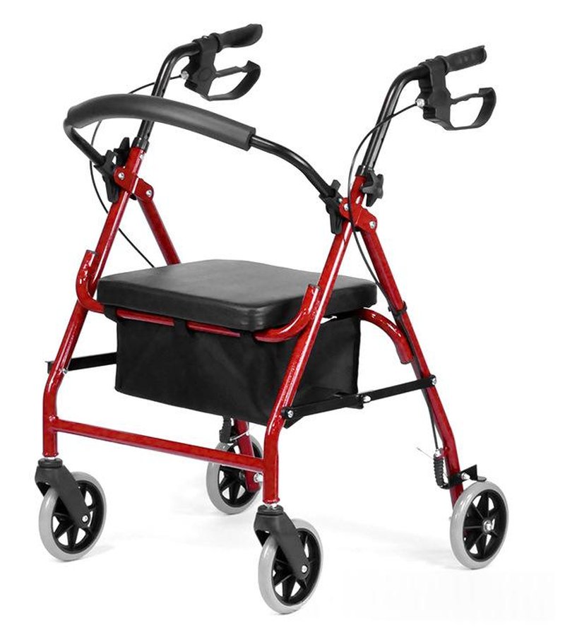 Folding Shopping Cart for Elderly Mobility - Lightweight Aluminum Trolley