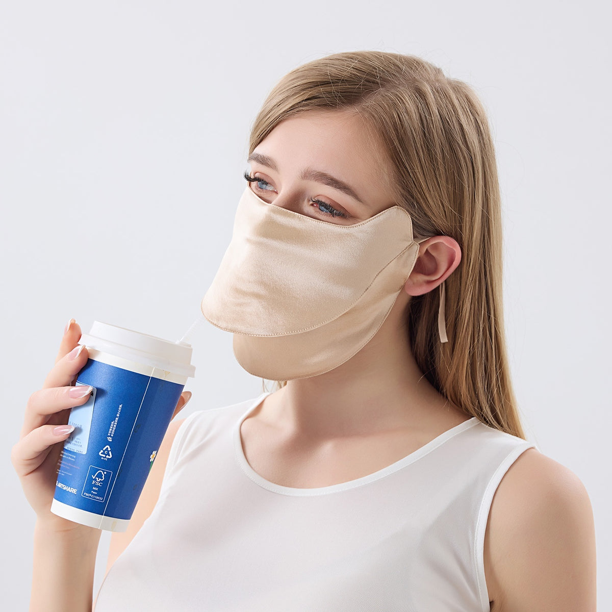 Mulberry Silk UV-Blocking Face Mask - Outdoor Sun Protection