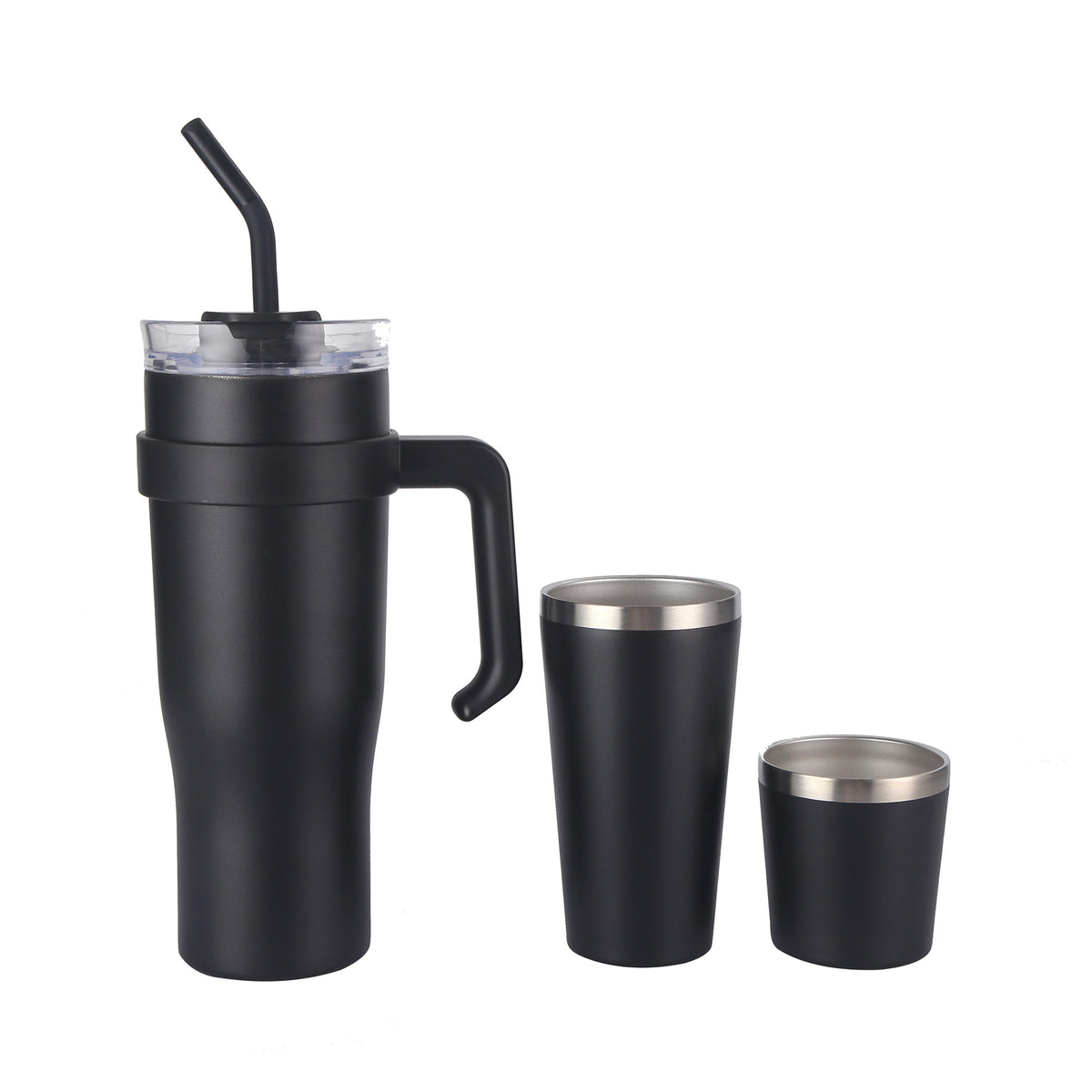 40Oz Insulated Car Cup Holder Travel Mug with Handle - Multiple Colors