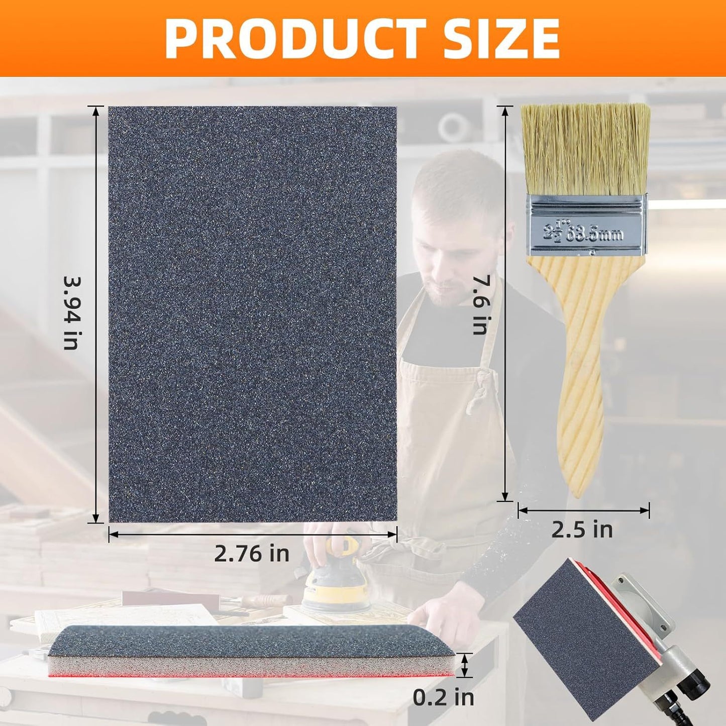 Sandpaper and Sponge Combo Pack - Multi-Size Home & Garden Abrasive Set