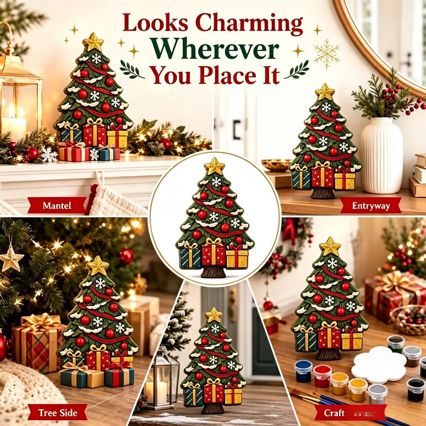 DIY Christmas Tree Mold and Painting Craft Kit - Home Decor