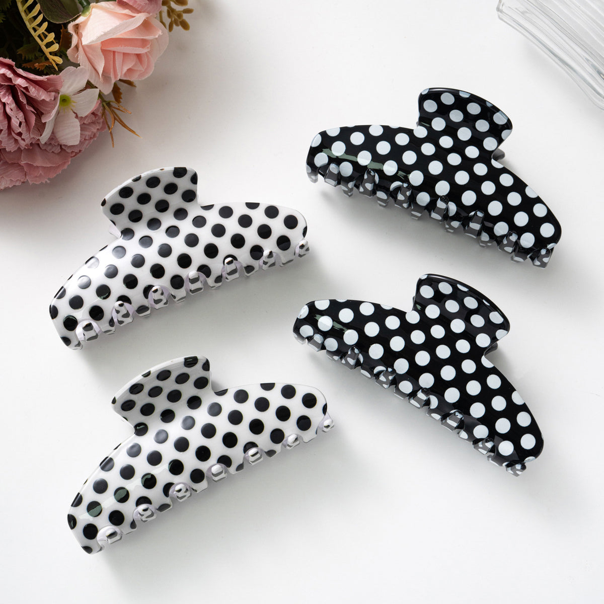 Polka Dot Hair Grip Updo Accessory