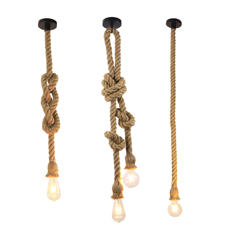 Twine Pendant Lamp Ceiling Light Fixture for Home & Living Room