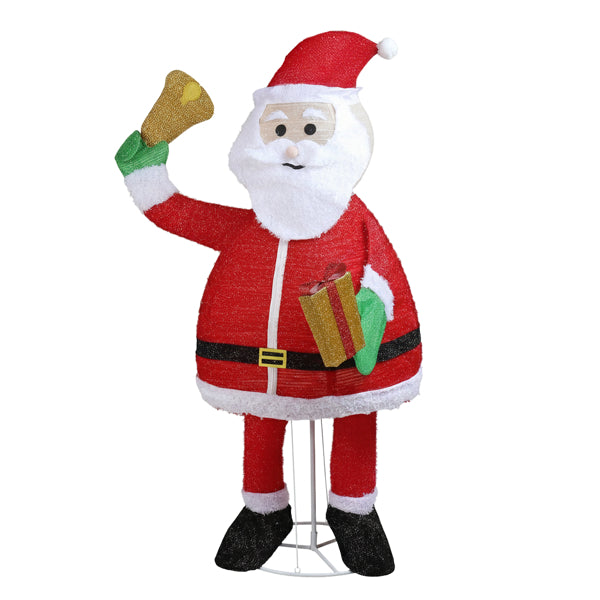 6FT Lighted Santa Claus Decoration with 200 Warm White LEDs