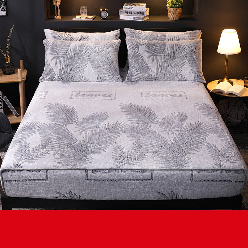 Coral Fleece Thick Warm Mattress Protector - Multiple Sizes & Styles