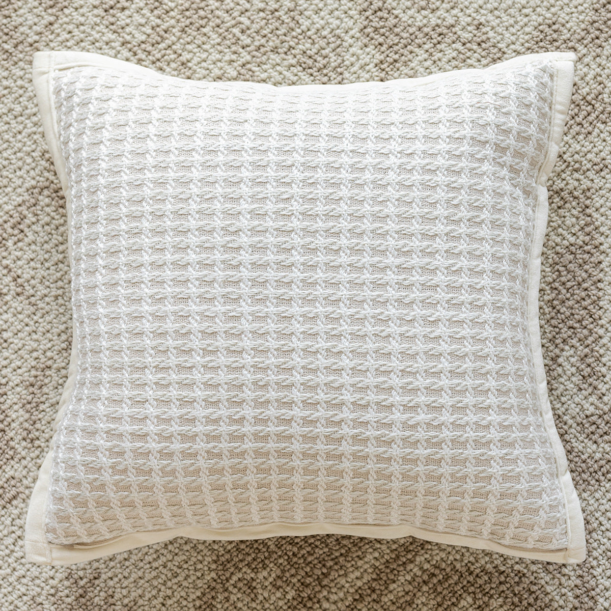 French-Style Sofa Pillowcase Set with Lumbar Support and Plush Backrest