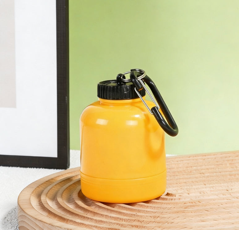 Portable Protein Powder Dispenser with Carabiner and Funnel - 200ml Capacity