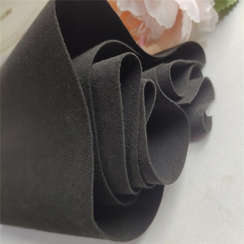 Fireproof Touch Screen Microfiber Conductive Suede Fabric for Sewing Black