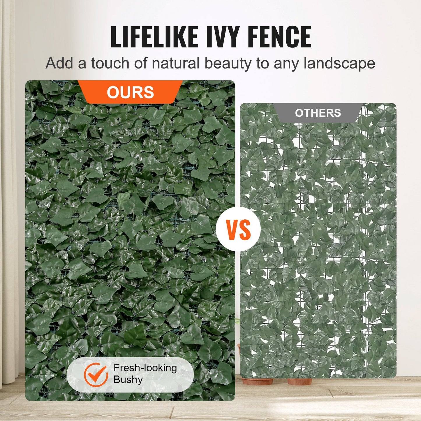 Artificial Ivy Fence Screen 59 x 118 Inches Green Garden Privacy Barrier