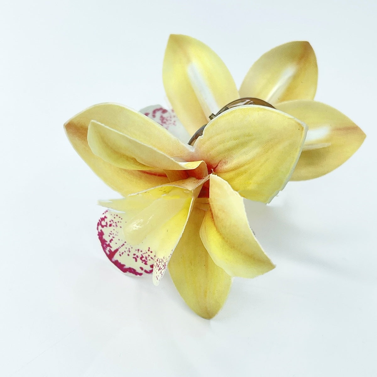 Double Orchid Hair Barrettes Bohemian Vacation Style Hairpins for Women