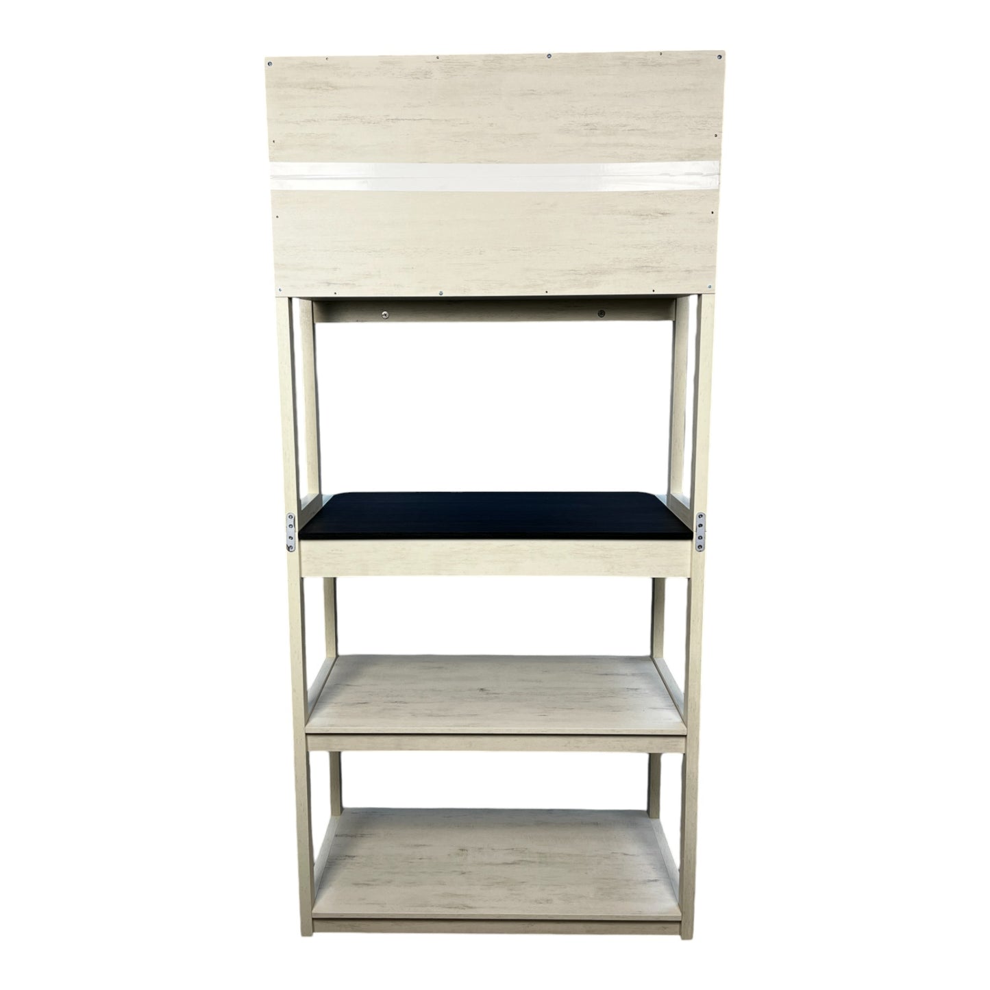 5-Tier Kitchen Packer Rack - White & Black Shelving Unit