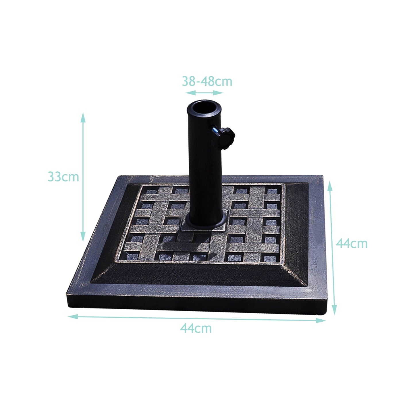 17.5 Inch Heavy Duty Square Umbrella Base Stand - 30 Lbs