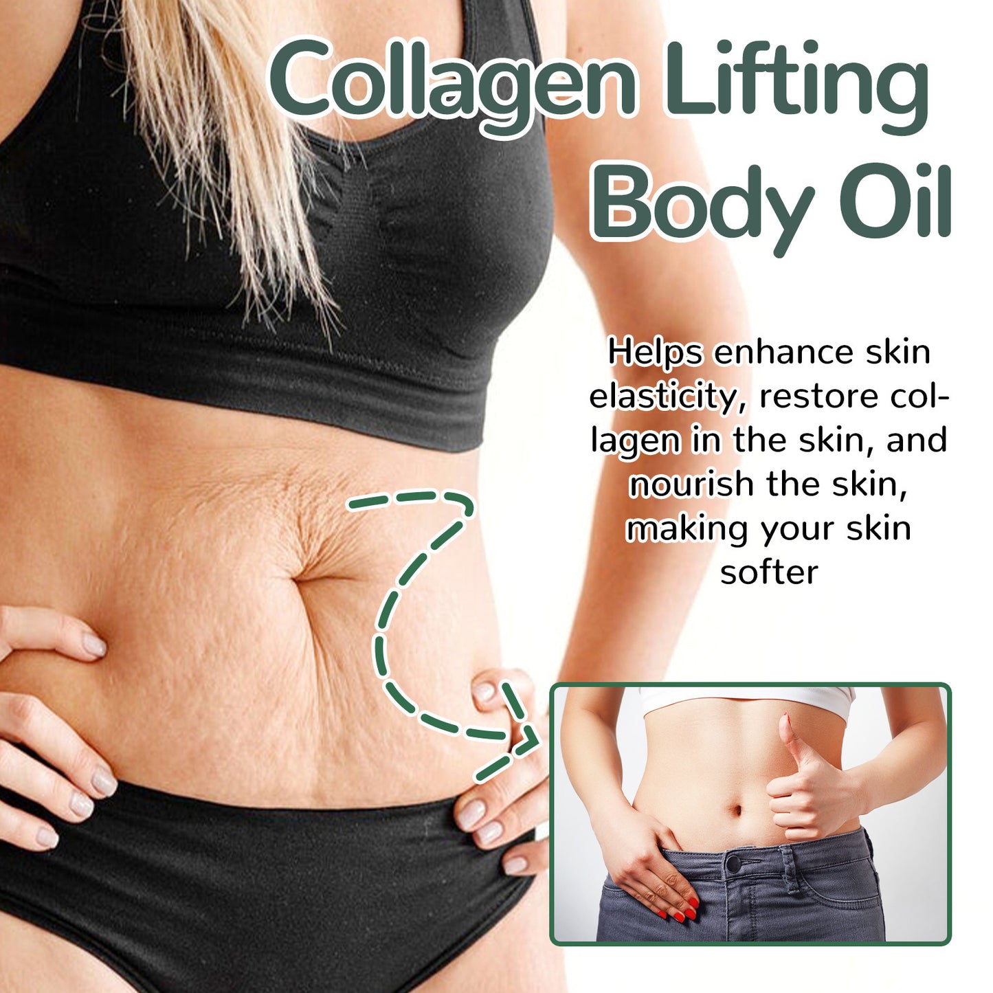 Collagen Body Oil for Firming & Hydration - 100ml Lightweight Nourishing Lotion