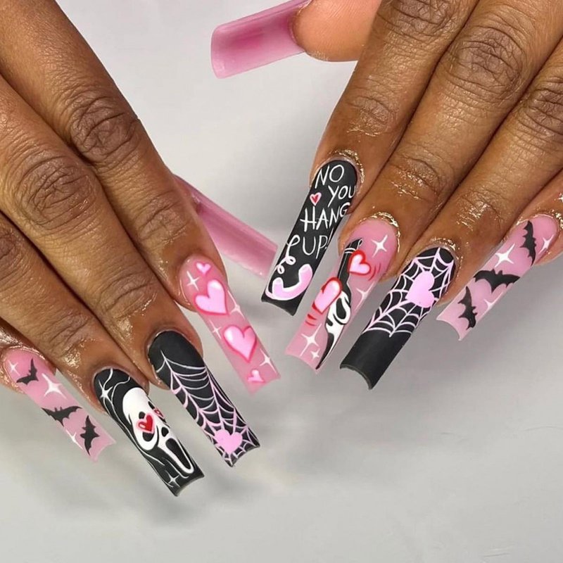 Halloween Long Press-On Nail Set - A1 03 12