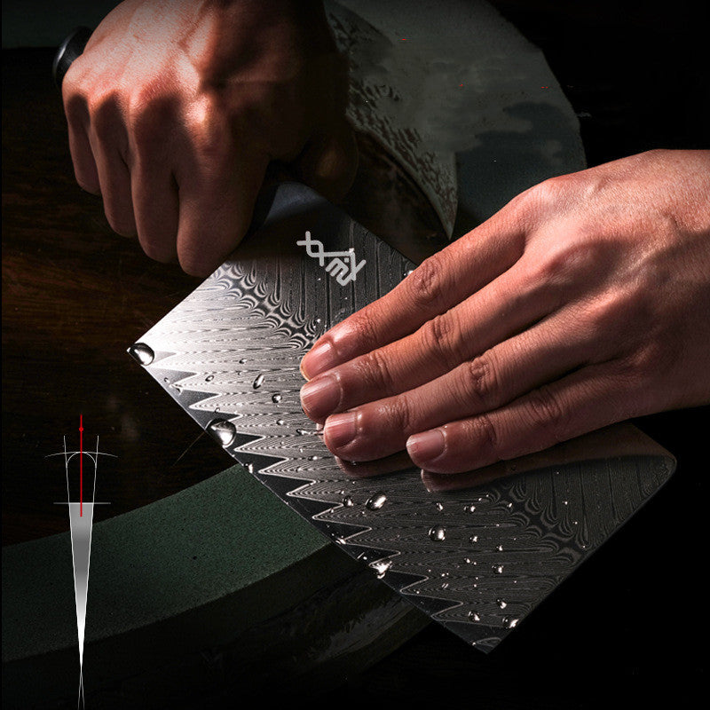 Damascus Kitchen Knife for Meat and Fruit Cutting - Versatile Chef's Knife
