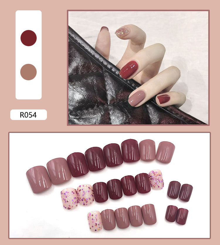 Removable Nail Stickers for Nail Art - 24 Pieces, Multiple Styles