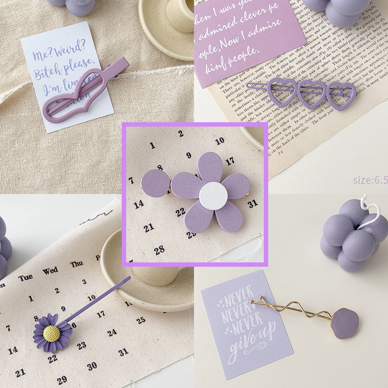 Purple Hairpin Set - 5 Pieces