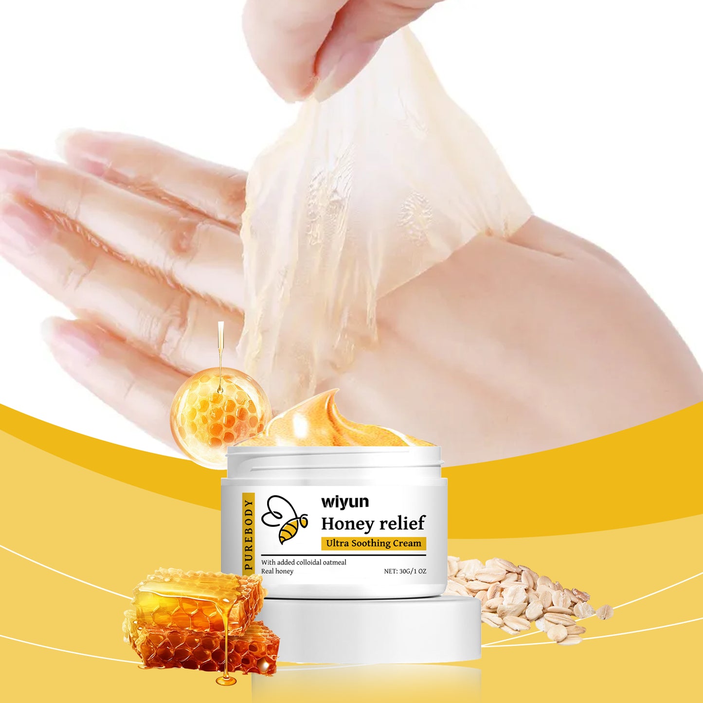 Honey Peel-Off Hand Mask - Moisturizing & Exfoliating Skin Care Treatment