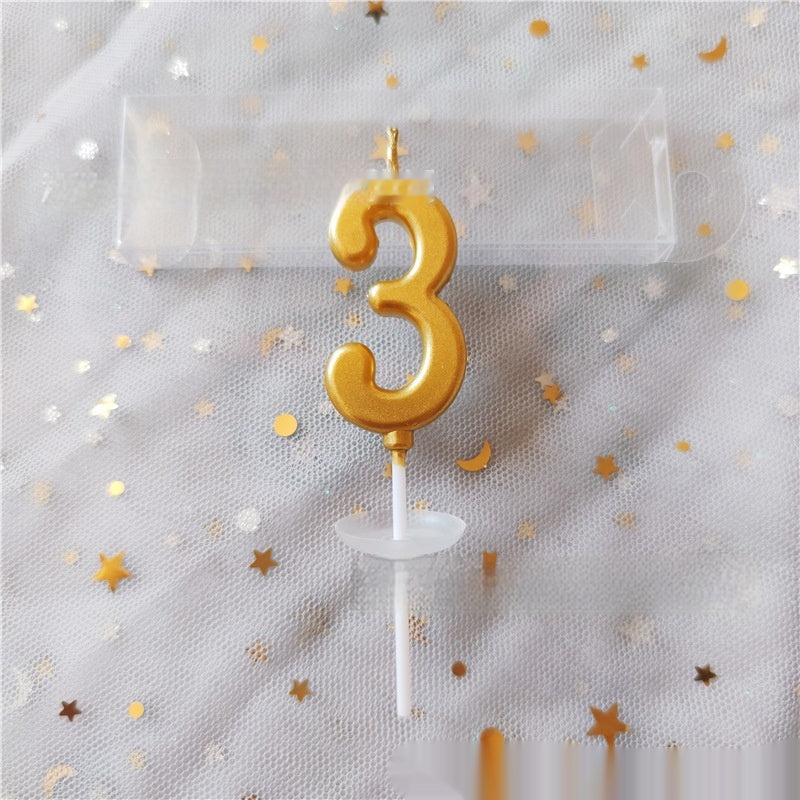Digital Number Cake Candles Set for Birthday Baking Decoration - 50pcs