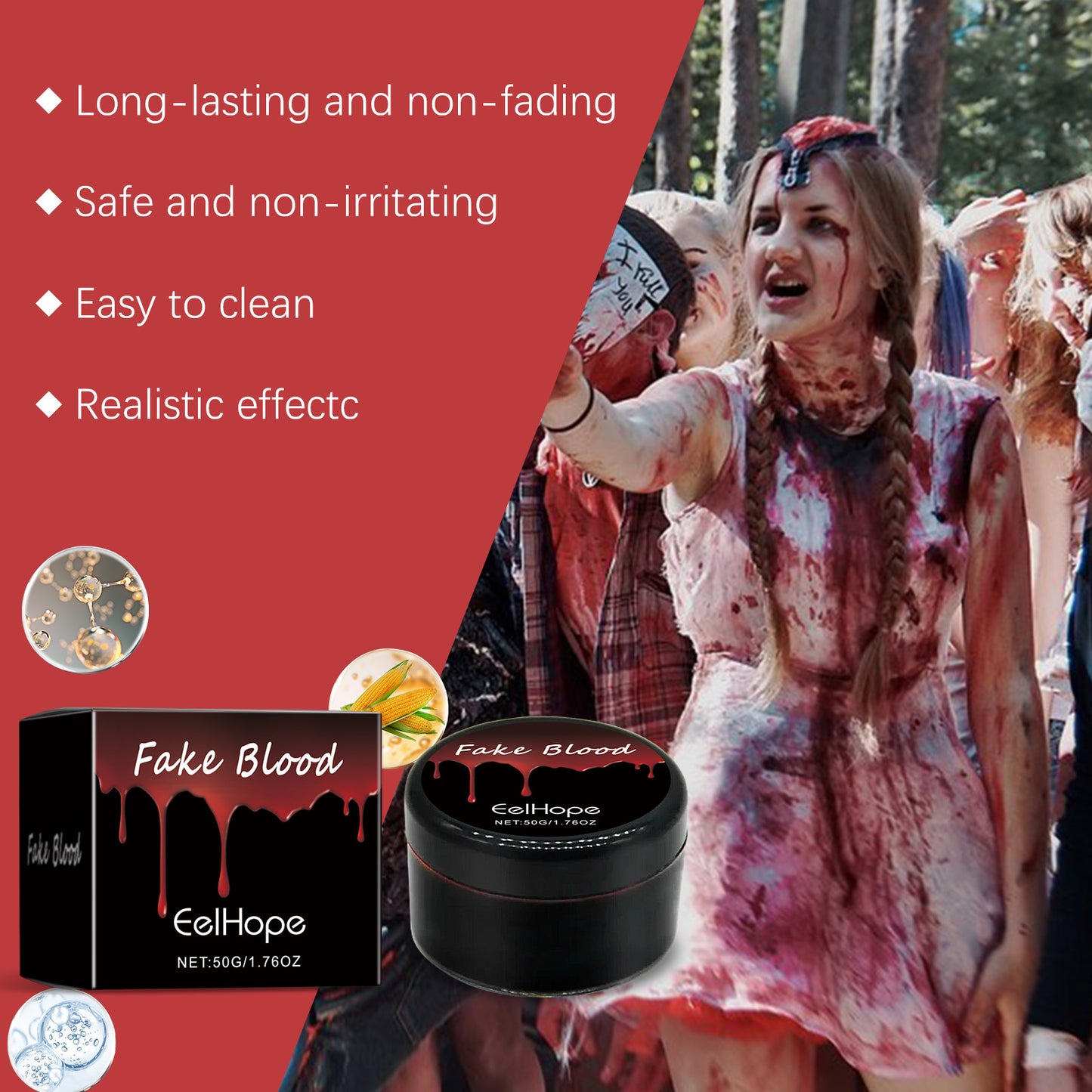 Realistic Fake Blood Gel for Halloween Cosplay - 50g
