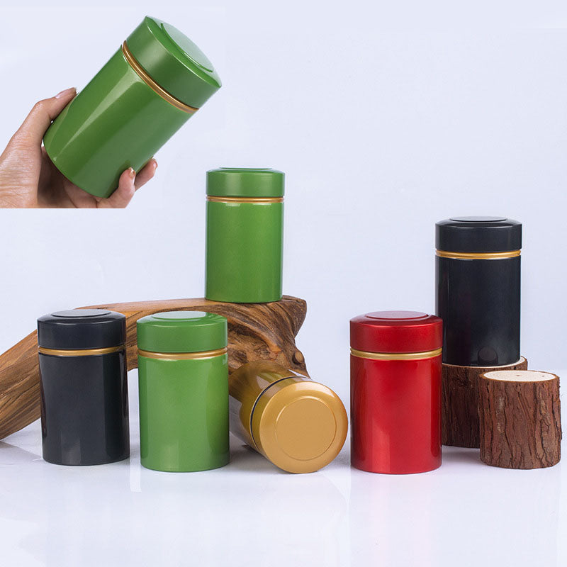 Portable Metal Tea Tin Can 50g Sealed Packaging Box for Tea & Food Storage