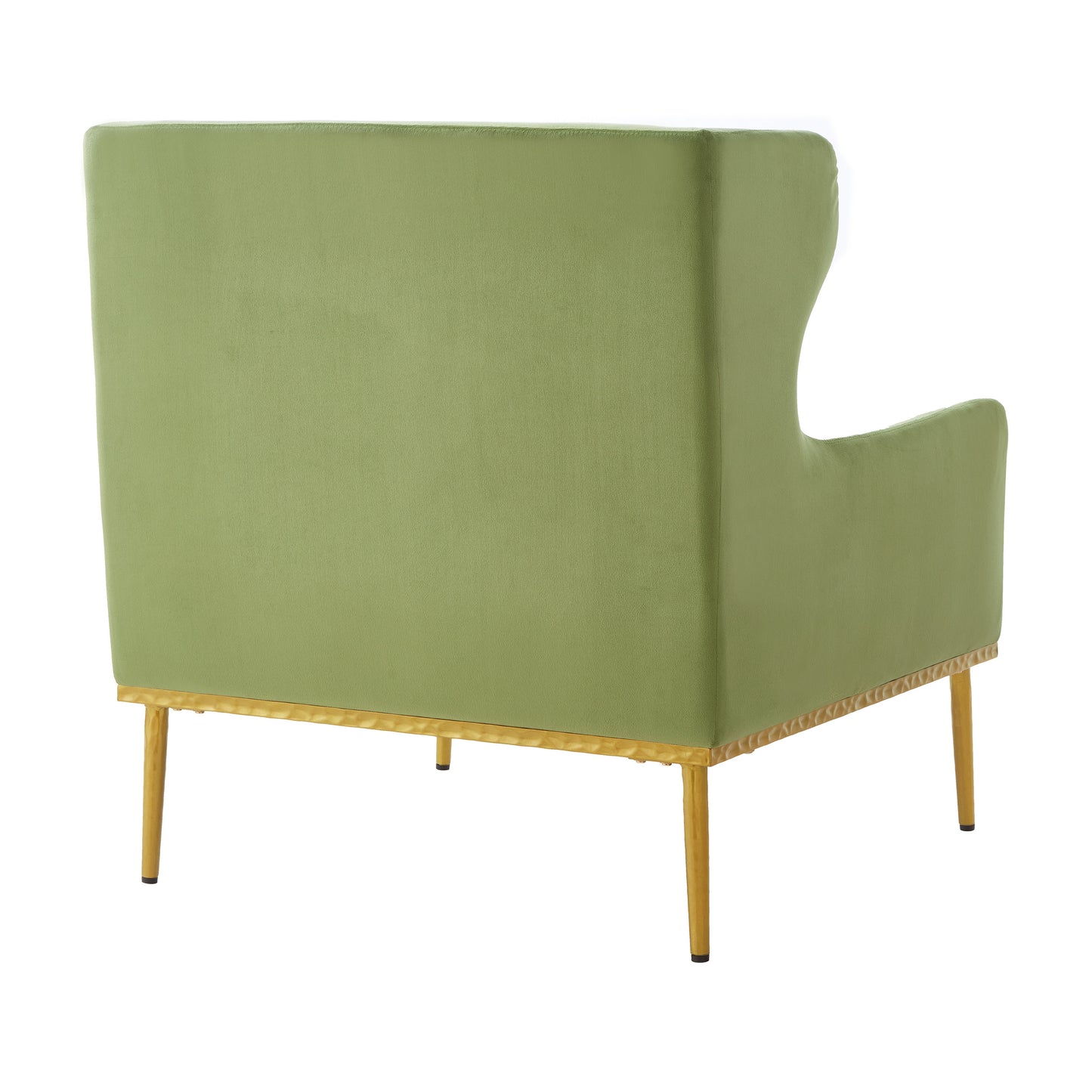 Modern Velvet Accent Chair - Green Armchair for Living Room