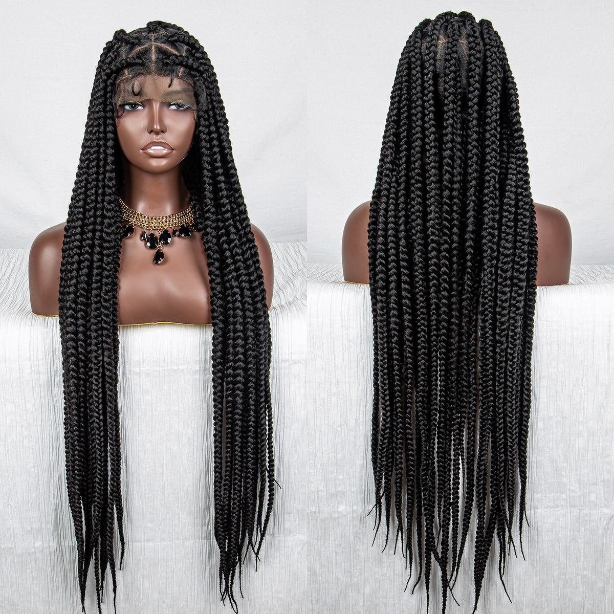 Full Lace Braid Wig - Hand Weaving, High Temperature Silk
