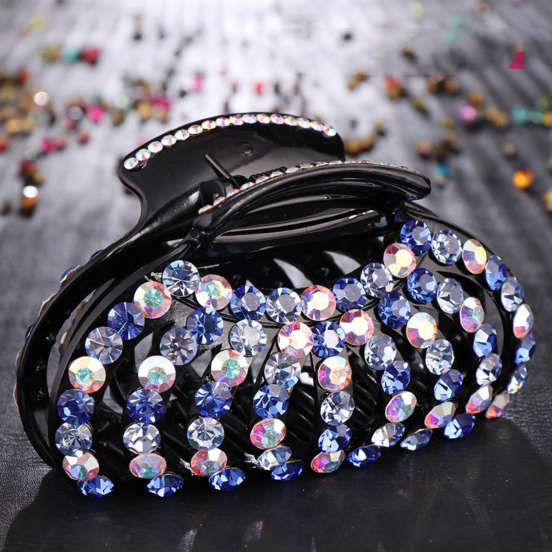 Large Female Rhinestone Hairpin - Korean Style Geometric Hair Accessory