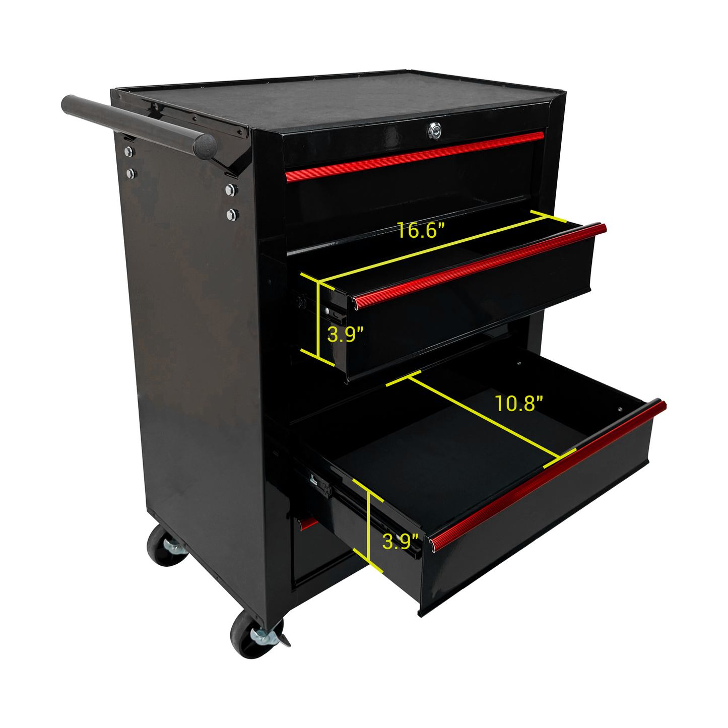 20-Inch Metal Rolling Tool Chest with 5 Drawers, Steel Storage Cabinet, Black