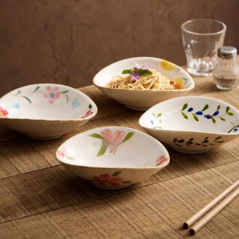 6-Inch Hand-Painted Ceramic Fruit Bowl - Irregular-Shaped Kitchen Decor