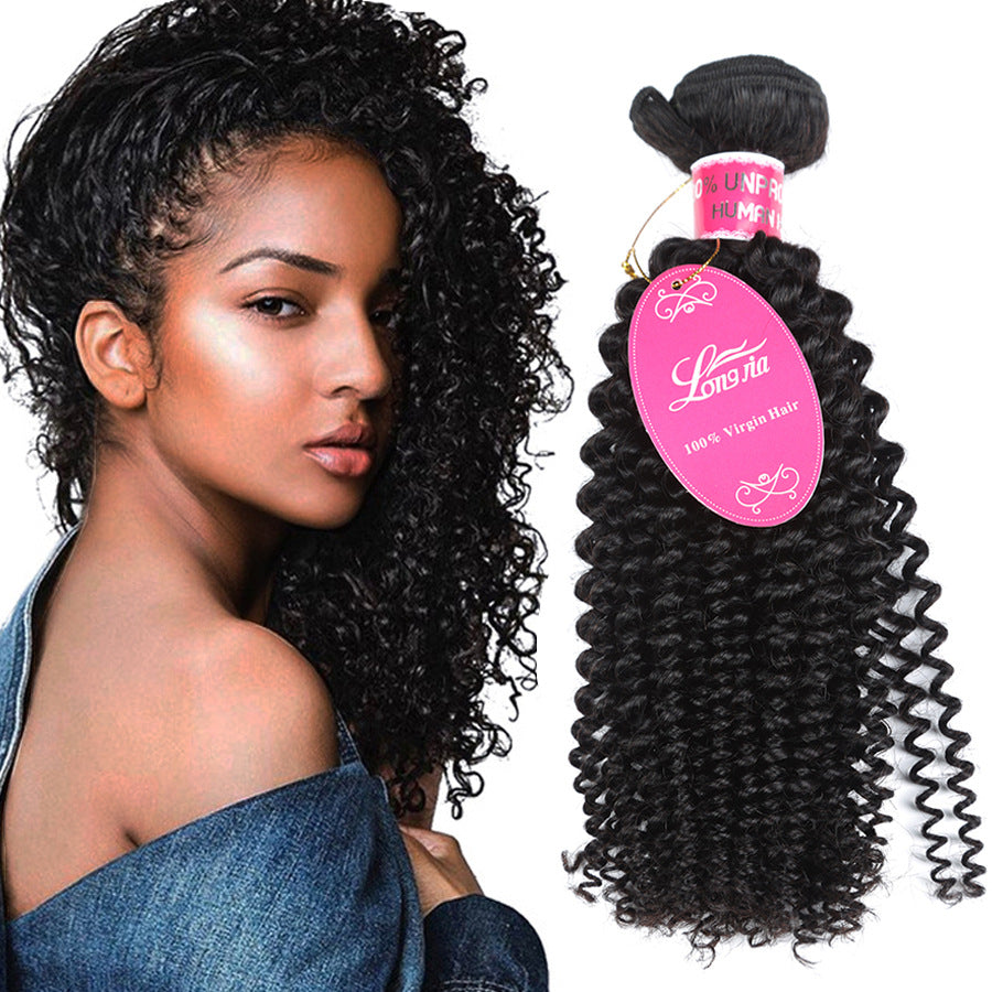 Deep Curly Human Hair Bundles - Brazilian 10A Hair Extensions