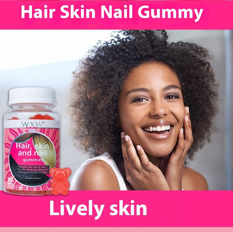 Hair Skin Nail Gummies with Hyaluronic Acid