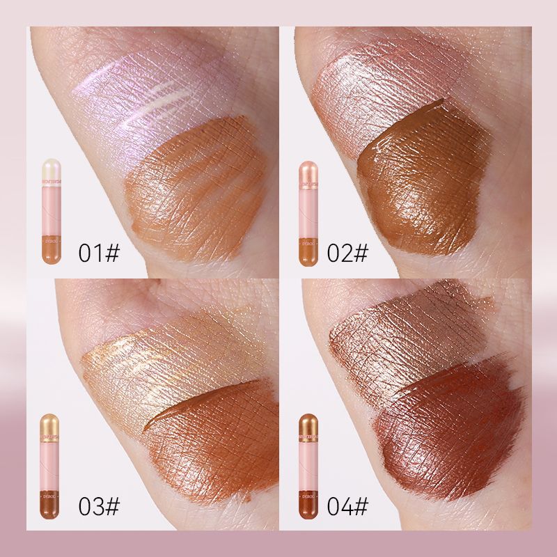 Double-Head Face Lift Cream - Foldable Tube, Two-Color Makeup Base