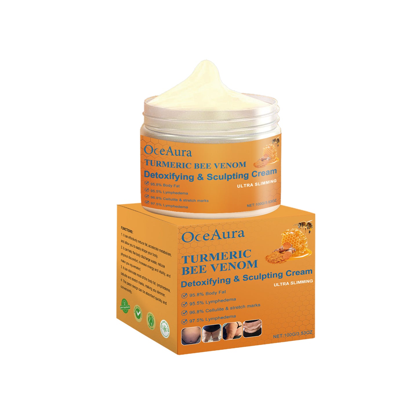 Turmeric & Ginger Body Massage Cream - Nourishing Skin Shaping Balm