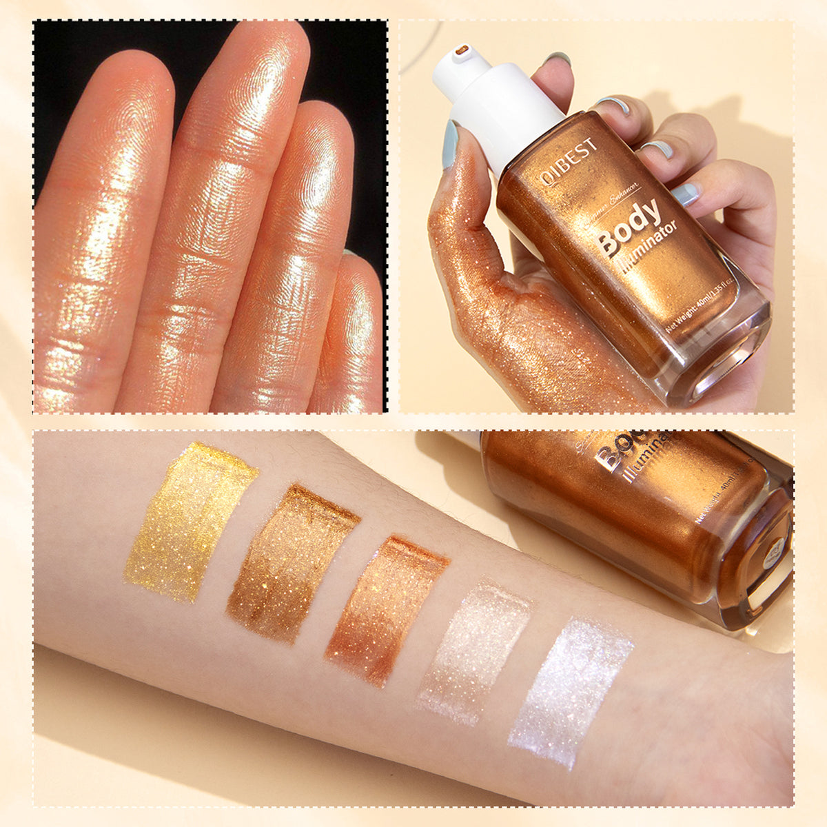Body Shimmer Oil Highlight Eye Brightener