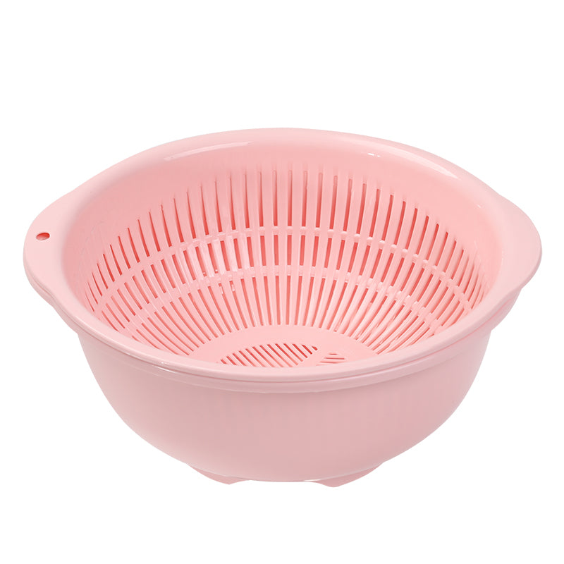 Double-Layer Vegetable Washing Basket for Kitchen Drain Storage