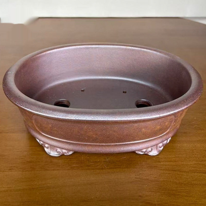 Handmade Wood-Fired Stoneware Plant Pot for Indoor & Outdoor Use - Minimalist Style