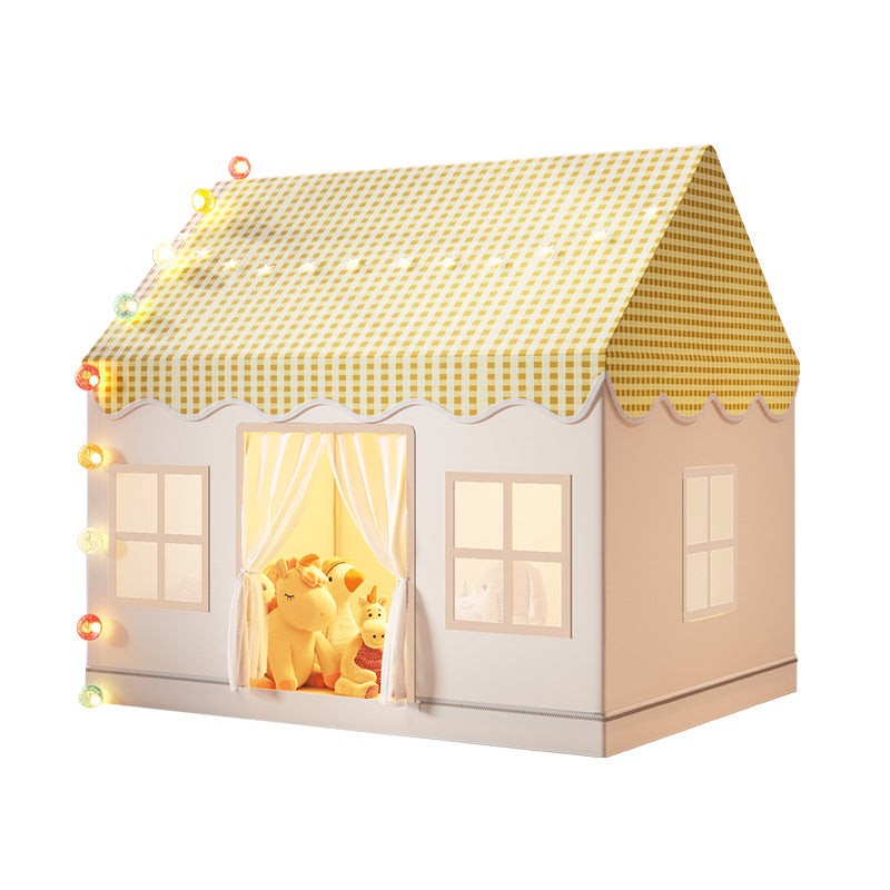 Children's Indoor Princess Tent with Star & Cotton Ball Lamps - Toddler Playhouse for Kids 4-6 Years