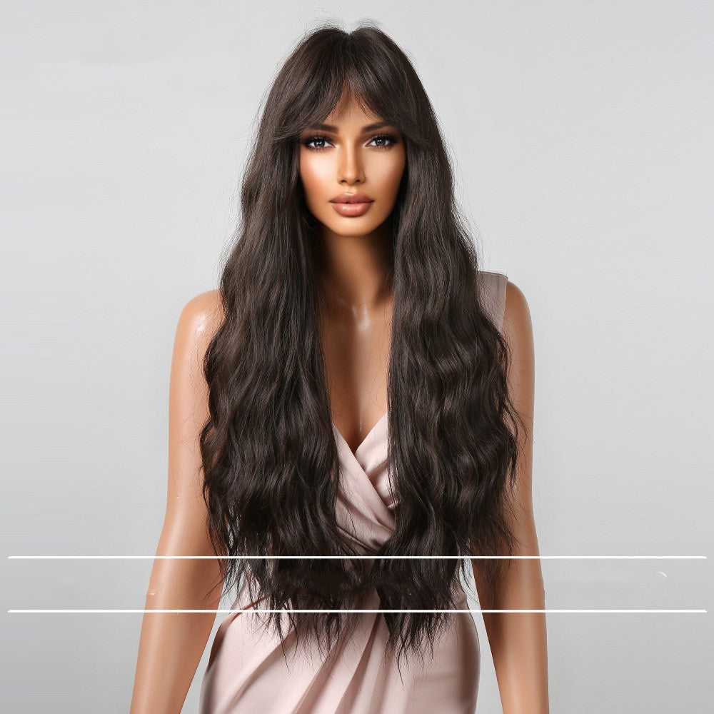 Long Curly Wavy Synthetic Wig - Wine Red 29 Inch Hair Extension