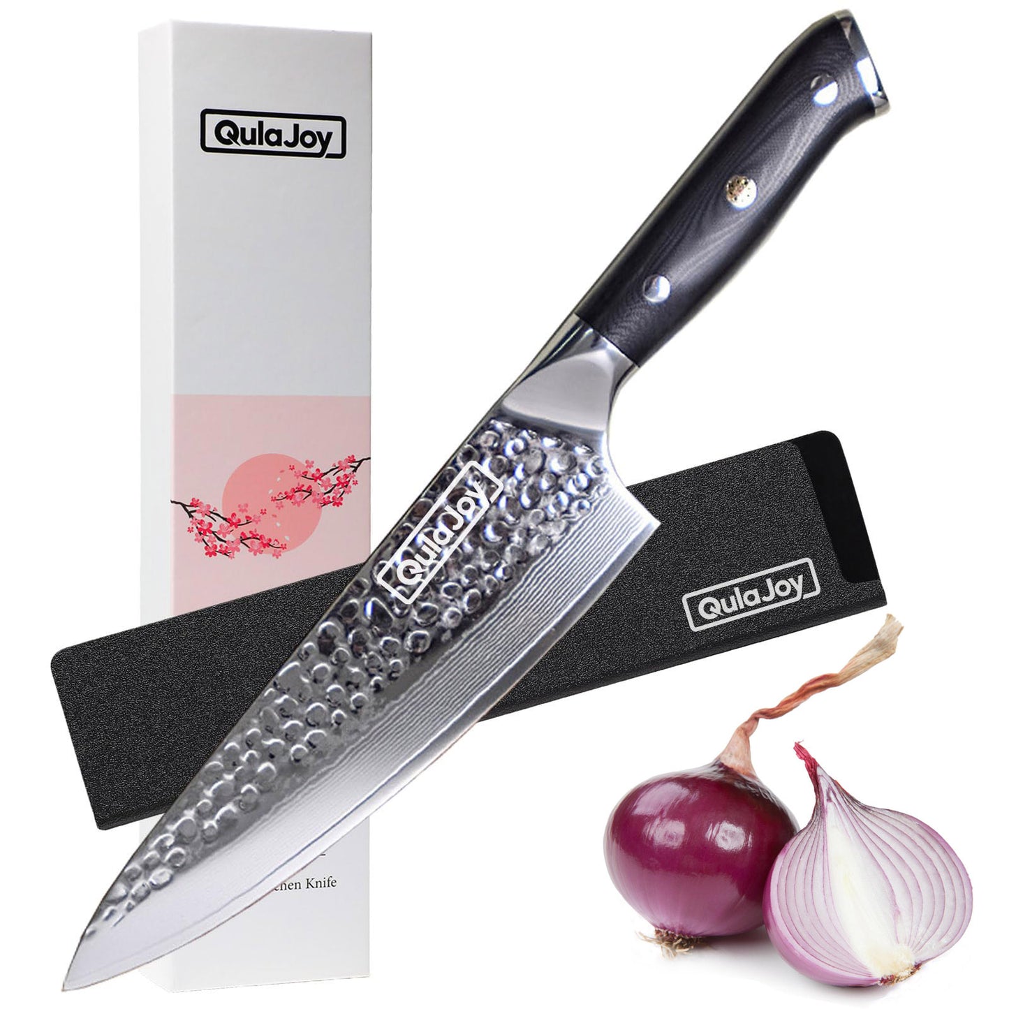 8-Inch Professional Chef Knife - VG-10 Damascus Steel Blade