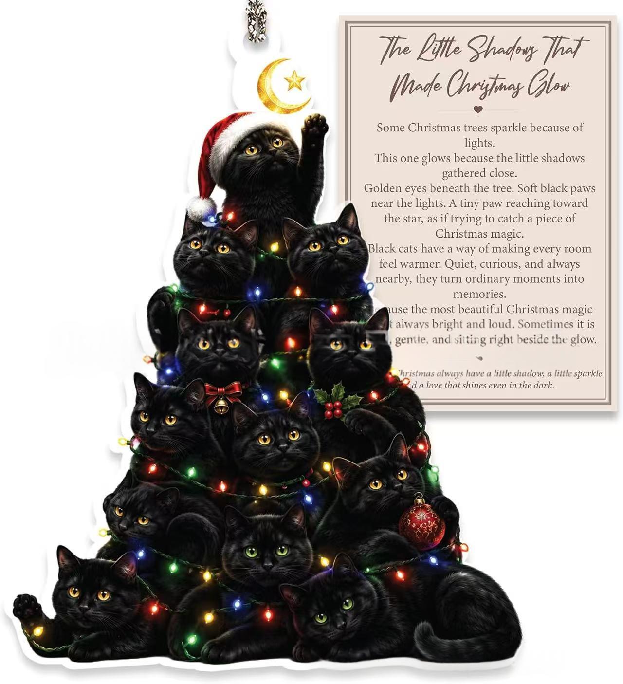 Acrylic Christmas Tree Ornament Indoor Holiday Decoration - 8cm